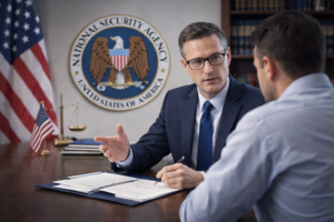 Attorney advising client on NSA security clearance appeal and legal strategy.