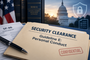 Guideline E Security Clearance